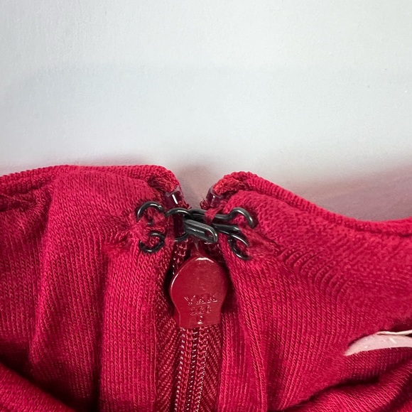 Anthropologie Hutch Square Neck Slim Midi Dress Sz Large Red Bodycon Stretch - Picture 10 of 15